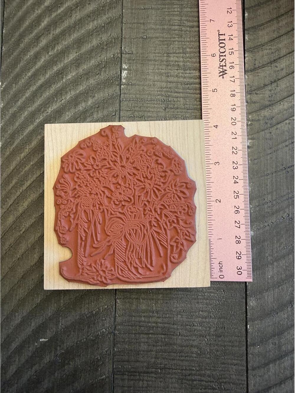 Penny Black Friendly Flowers 1999 wood block stamp - Picture 8 of 8